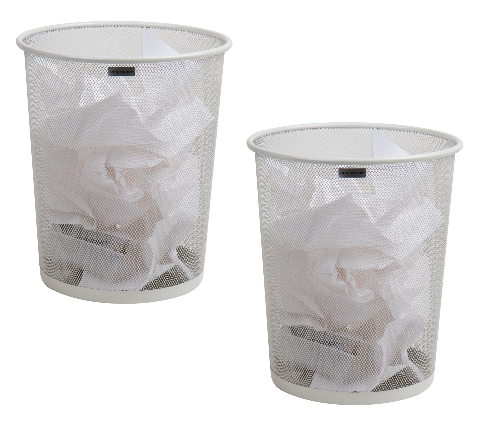 Mind Reader Mesh Trash Can 4.4 gal Waste PaperBasket Set of 2
