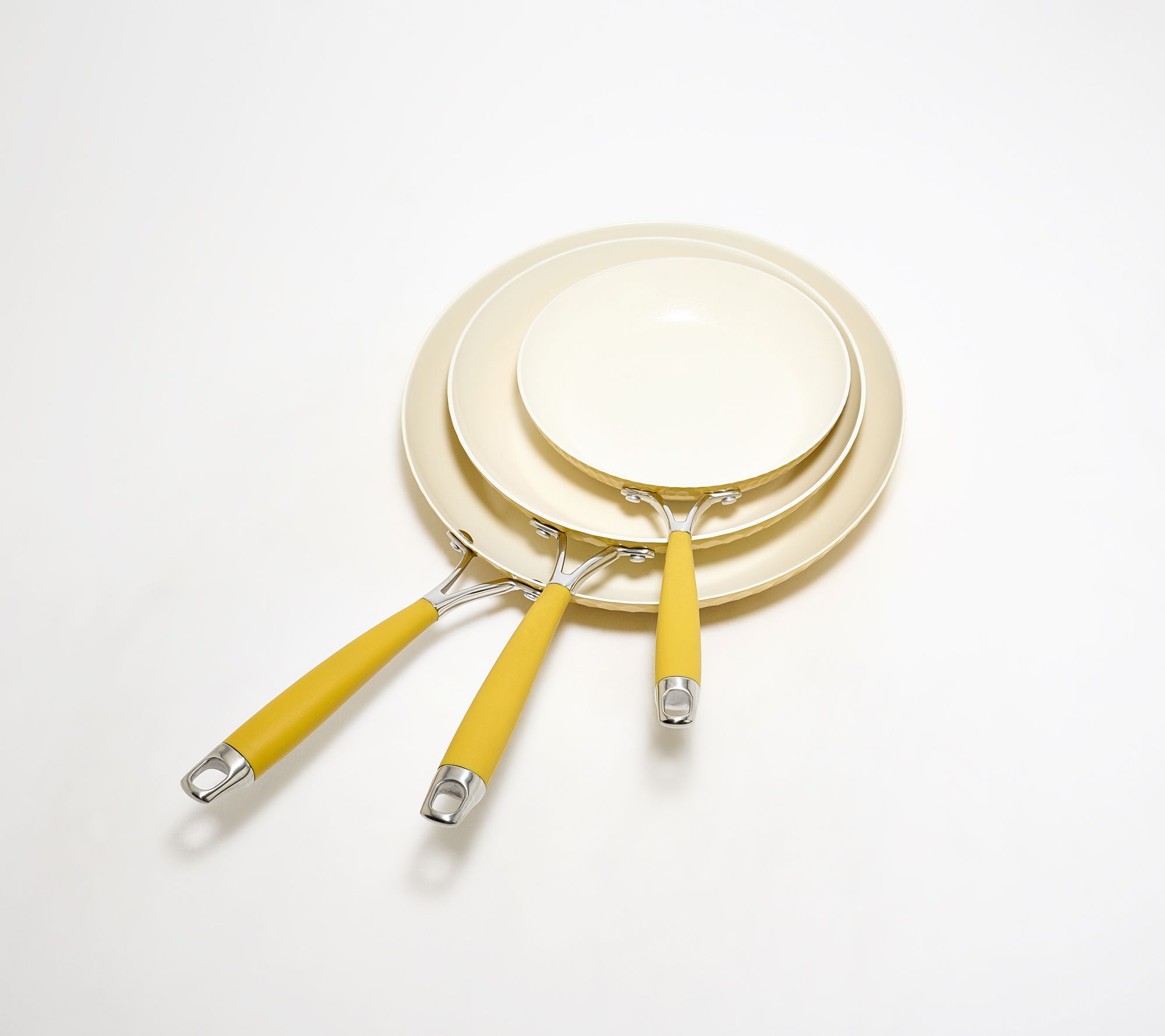 "As Is" Aarti Sequeria 3-pc 8", 10" & 12" Honeycomb Fry Pan Set