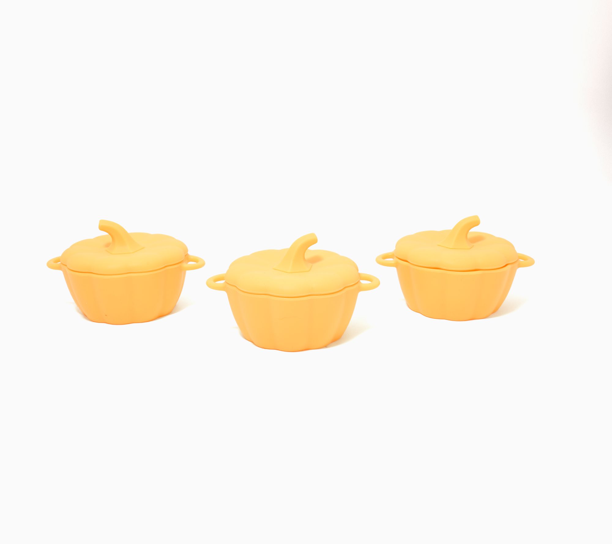 Prepology Set of 3 Mini Silicone Pumpkin Bowls