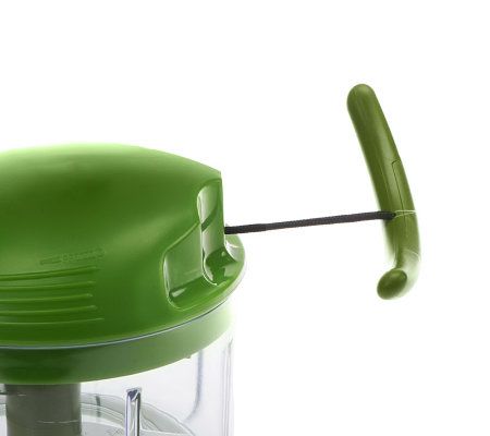 Kuhn Rikon Pull Chop Chopper/Manual Food Processor with Cord Mechanism,  Green, 2-Cup