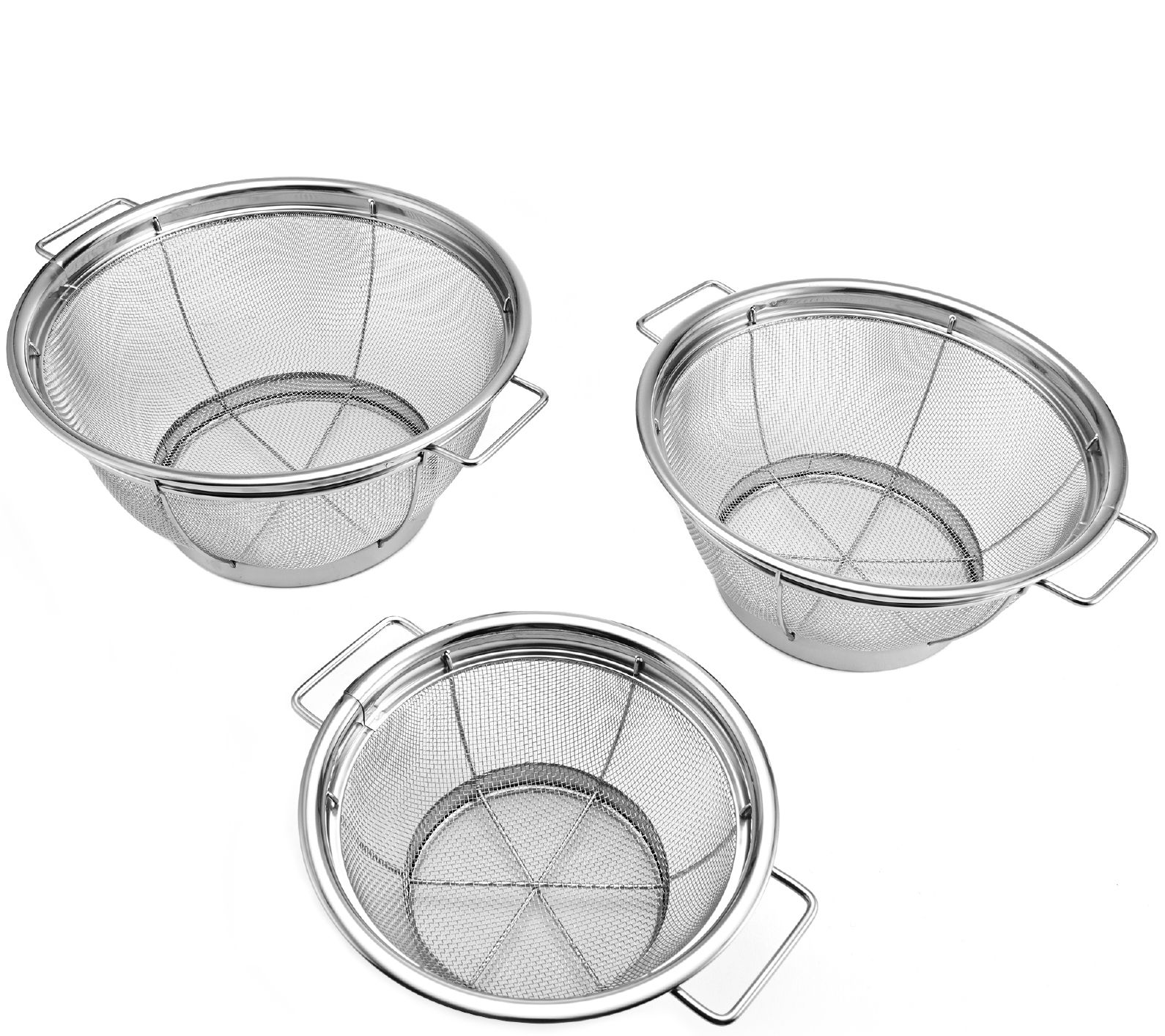 Farberware Set of 3 Stainless Steel Sieves - QVC.com