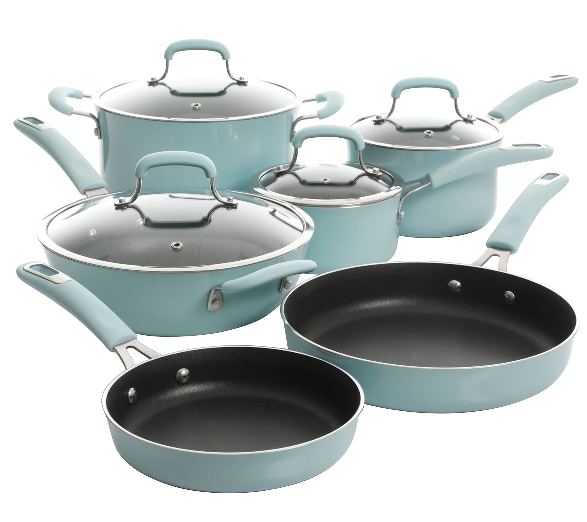 Kenmore Elite Andover 10 Piece Aluminum Cookware Set