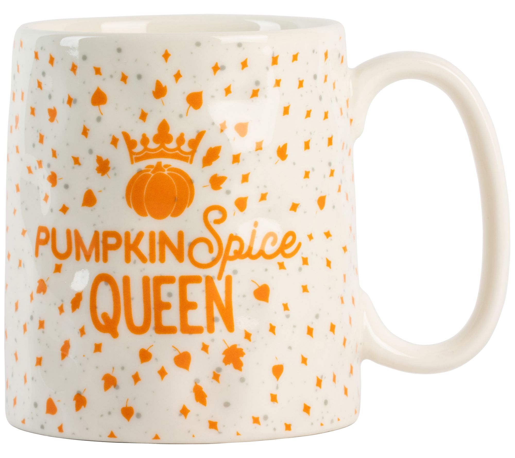 10 Strawberry Street Set of 4 14 Oz. Pumpkin Spice Queen Mugs