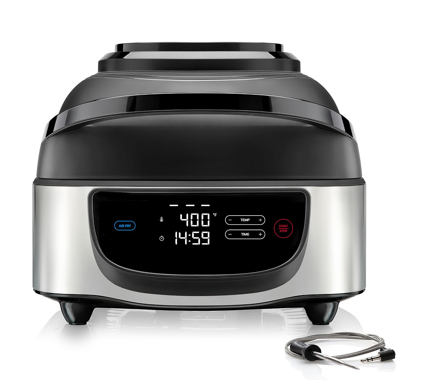 Ninja AG301 Foodi 5-in-1 Indoor Electric Grill with Air Fry, Roast, Bake &  Dehydrate - Programmable, Black/Silver