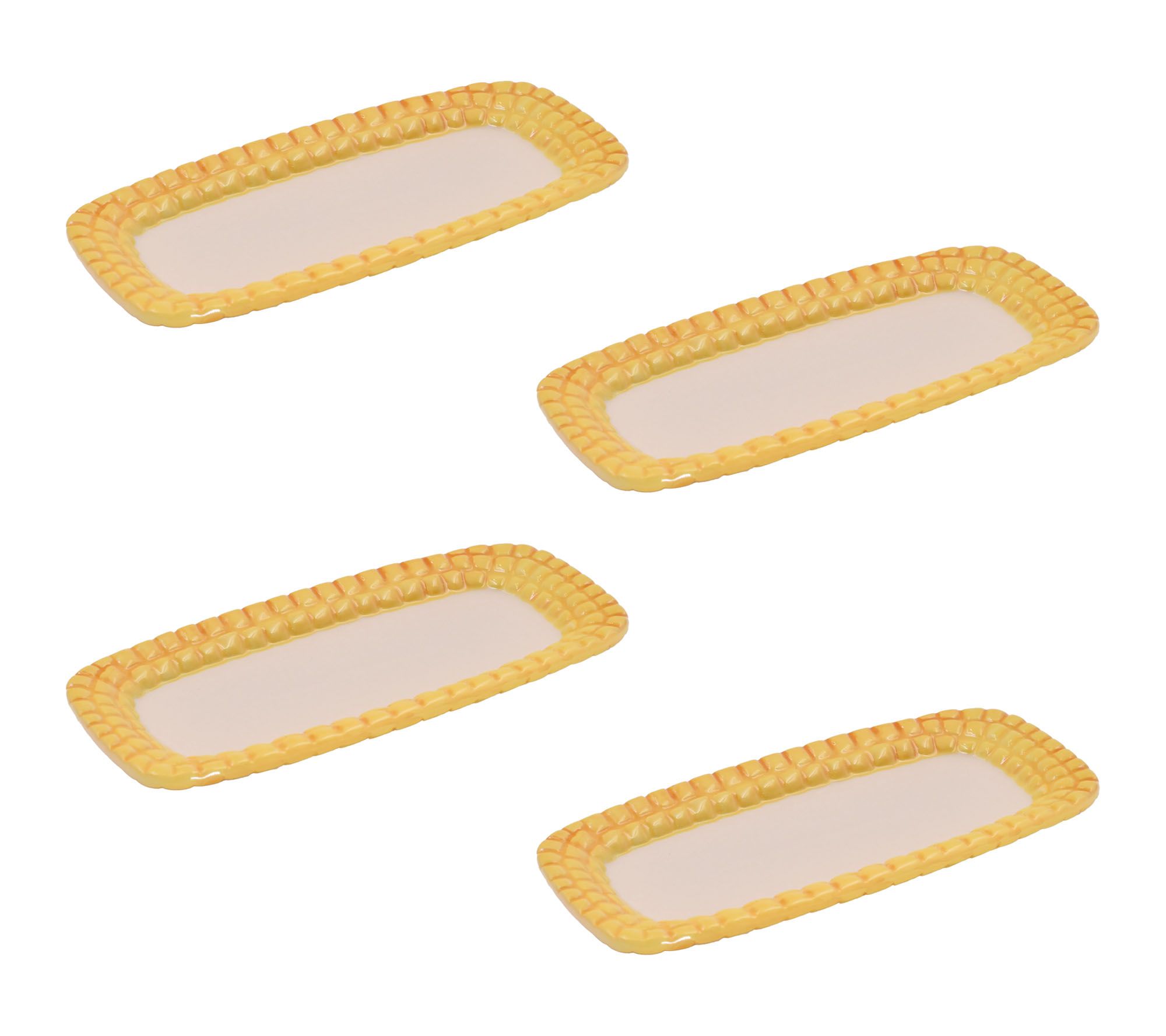 Temp-tations Nostalgic Corn Cob Set of (4) Corn Plates