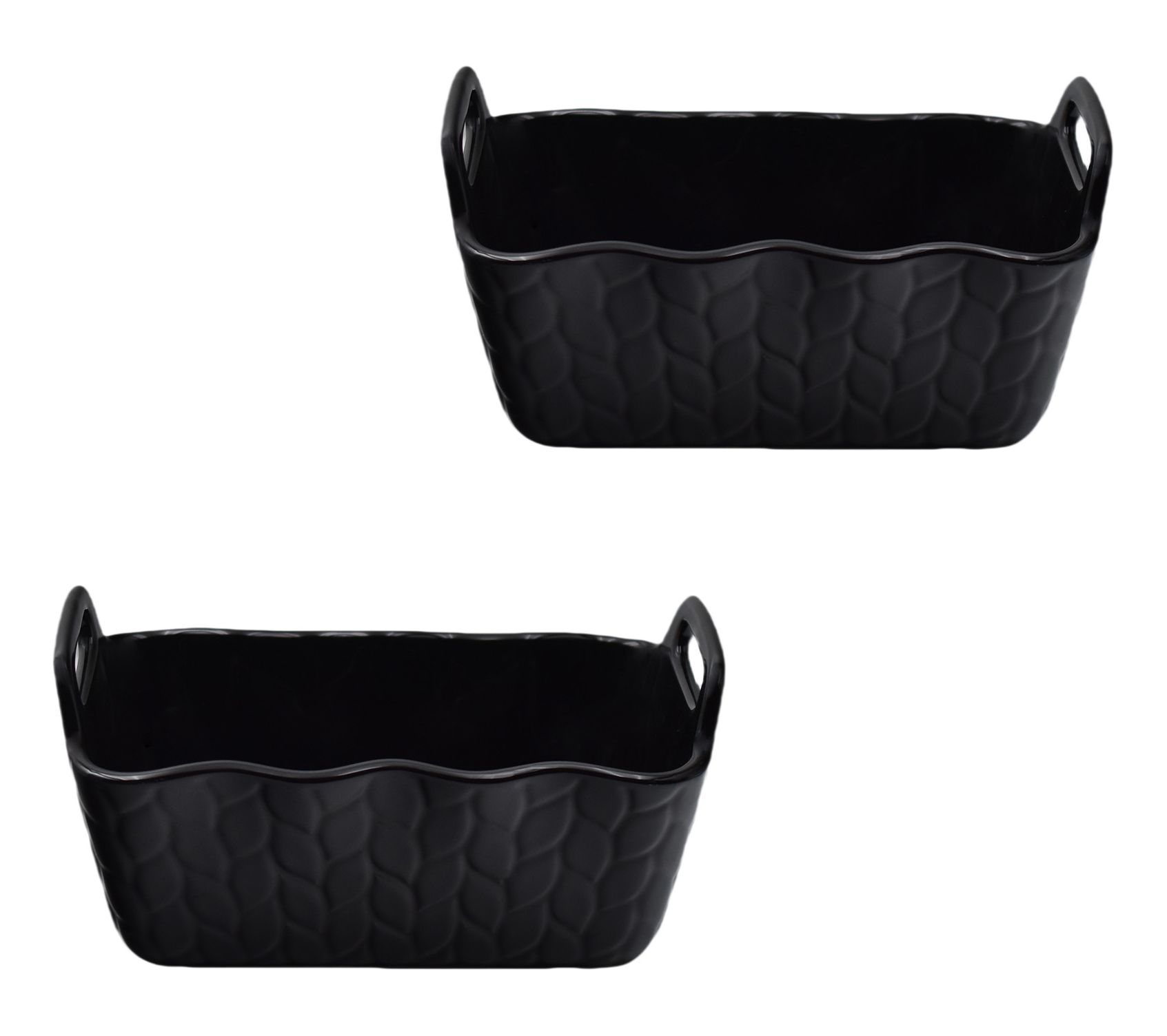 Temp-tations Carved Willow Set of (2) Loaf Pans with Upswept Handles