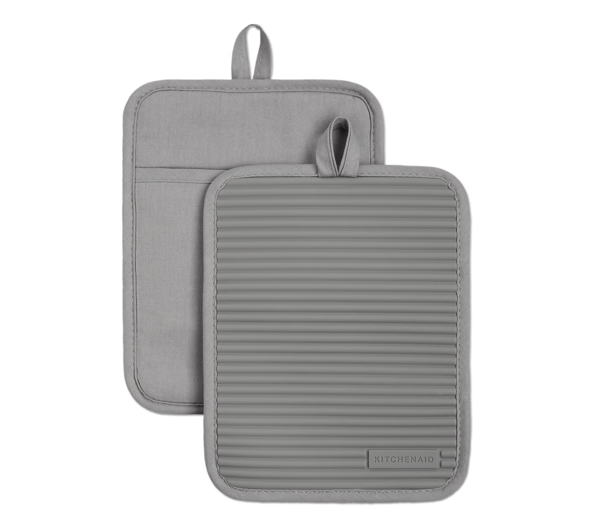 KitchenAid Ribbed Soft Silicone Pot Holder 2 Pack-Set