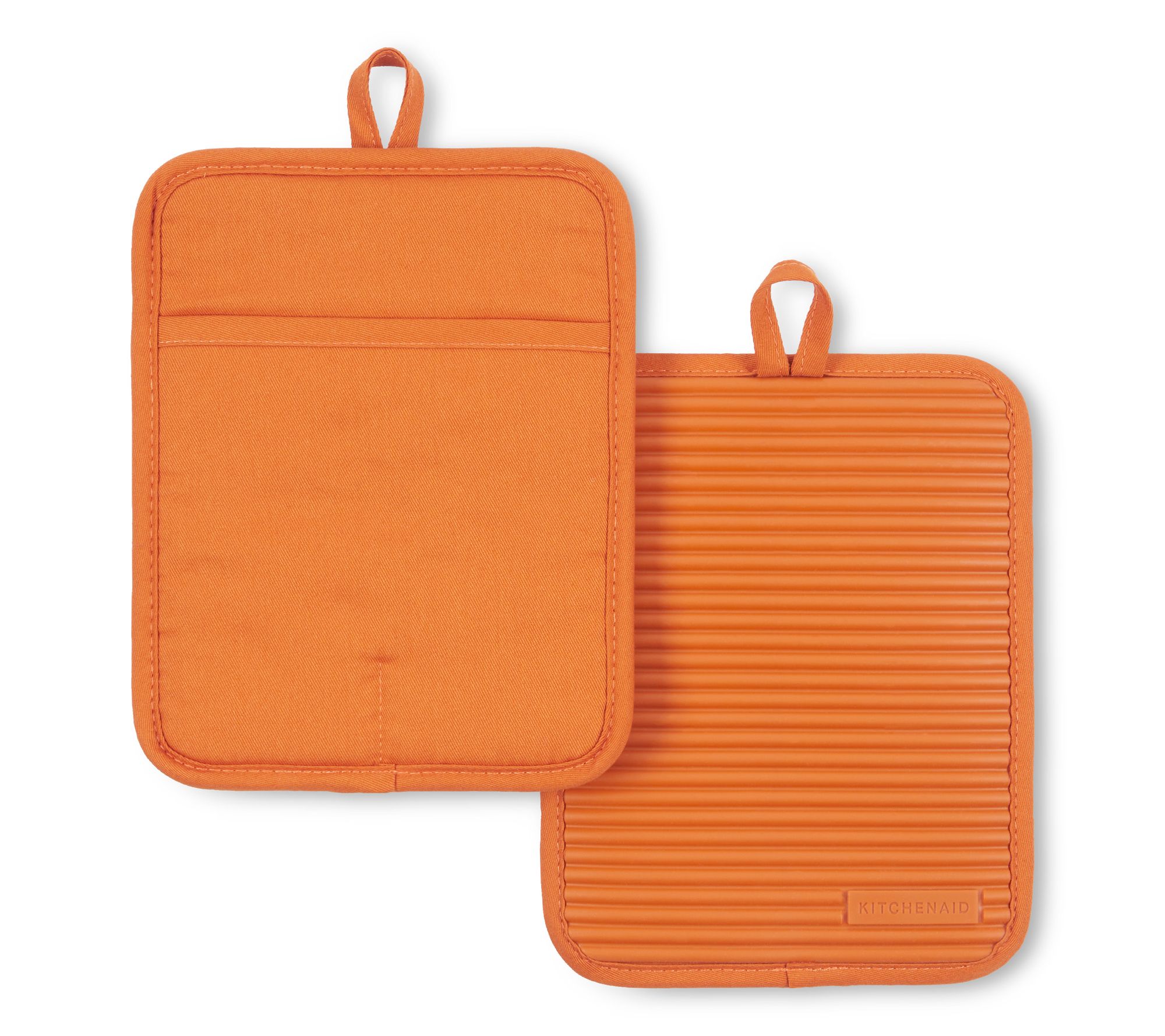 KitchenAid Ribbed Soft Silicone Pot Holder 2 Pack-Set
