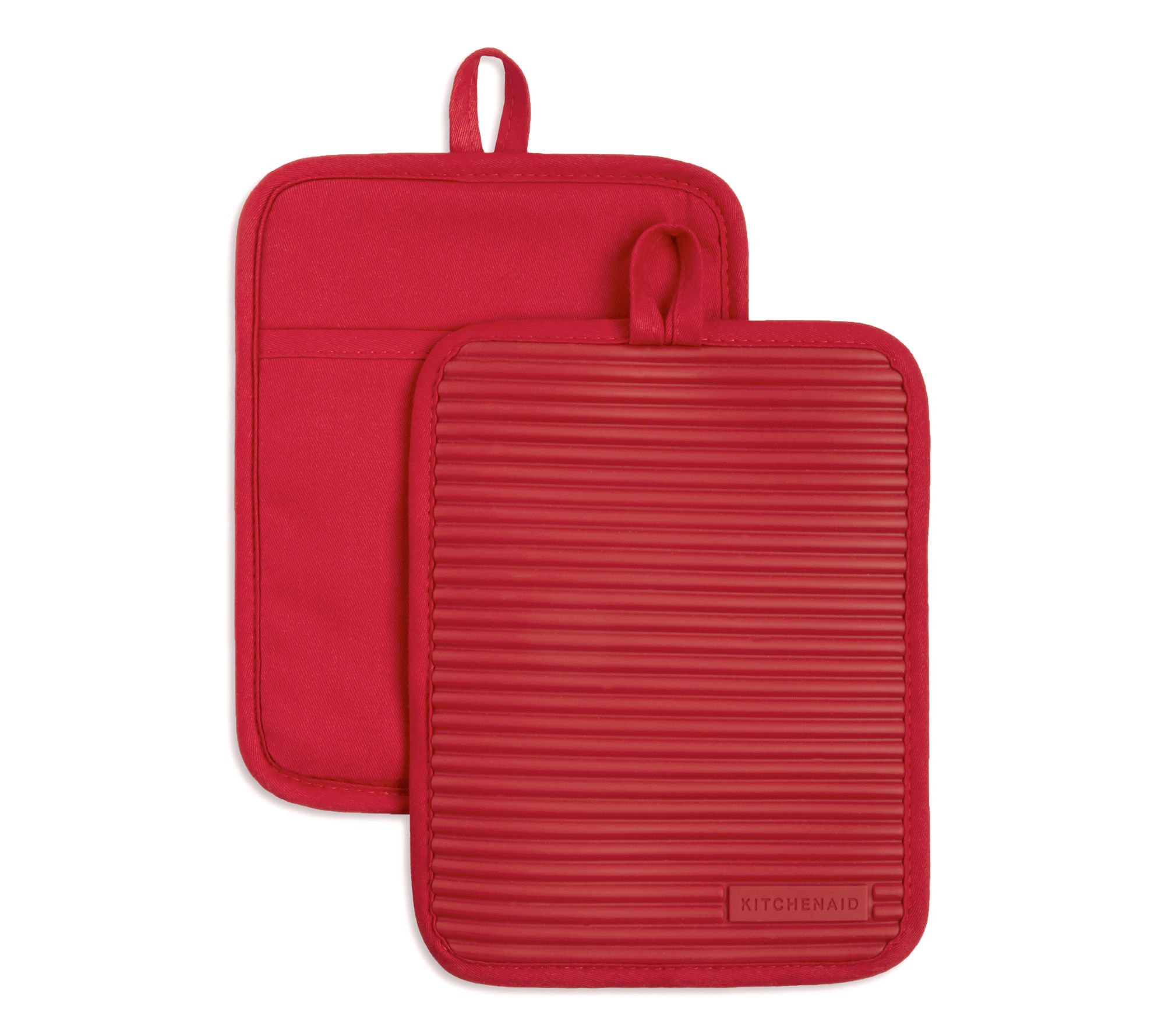 KitchenAid Ribbed Soft Silicone Pot Holder 2 Pack-Set