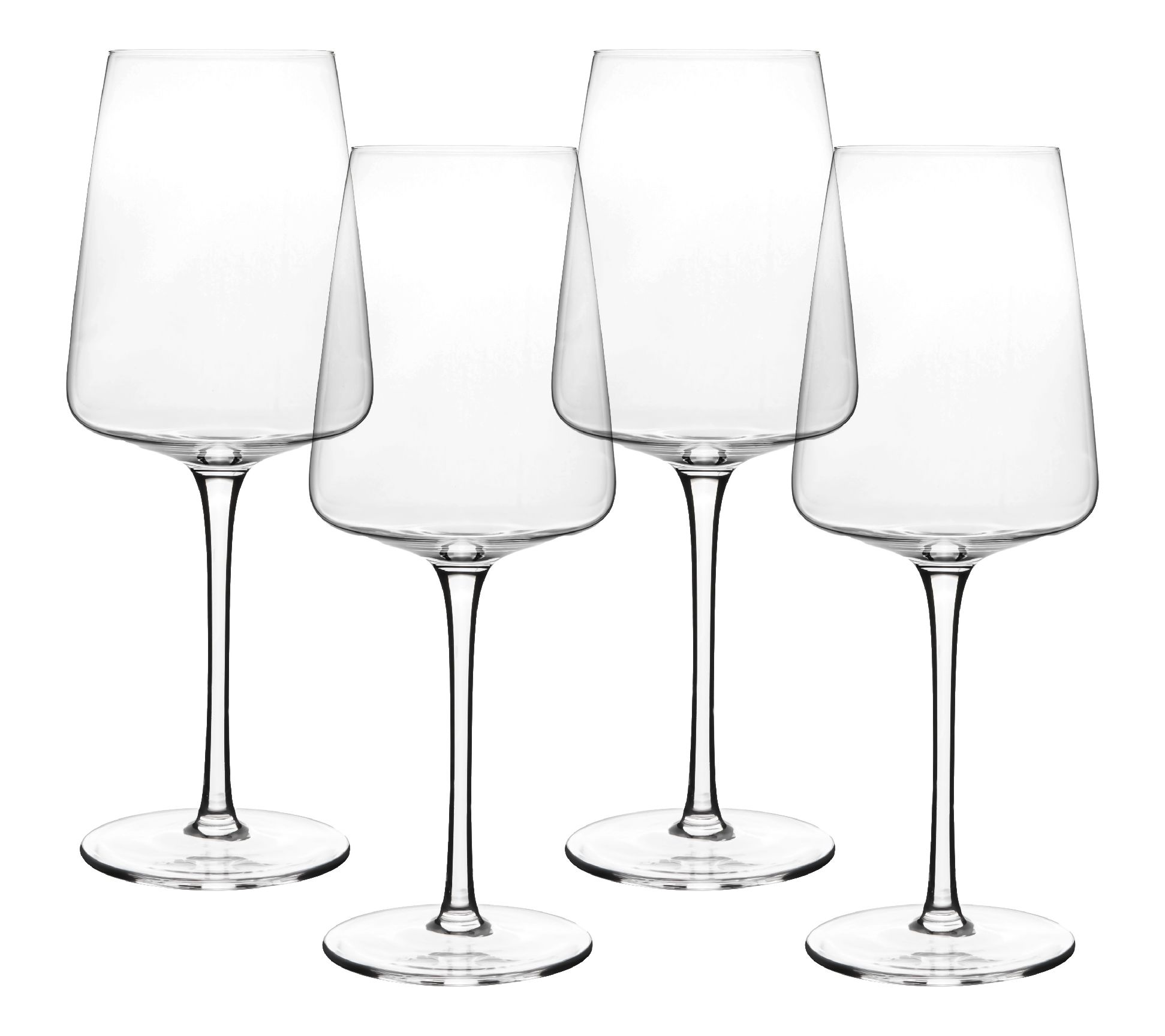 over&back Clear Mouth-Blown Glassware - Set of4