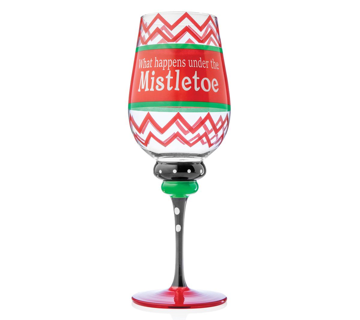 Godinger Mistletoe Christmas Wine Glass 15oz