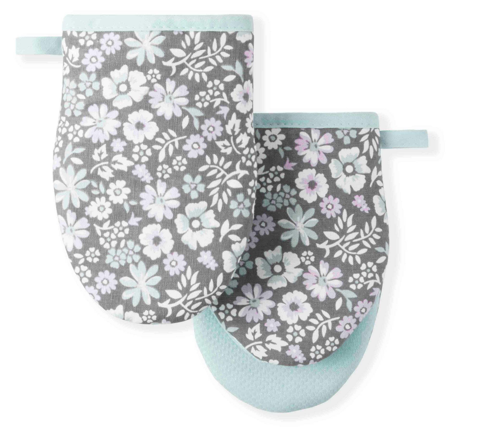 Martha Stewart Ditsy Floral Mini Oven Mitt 2-Pack Set