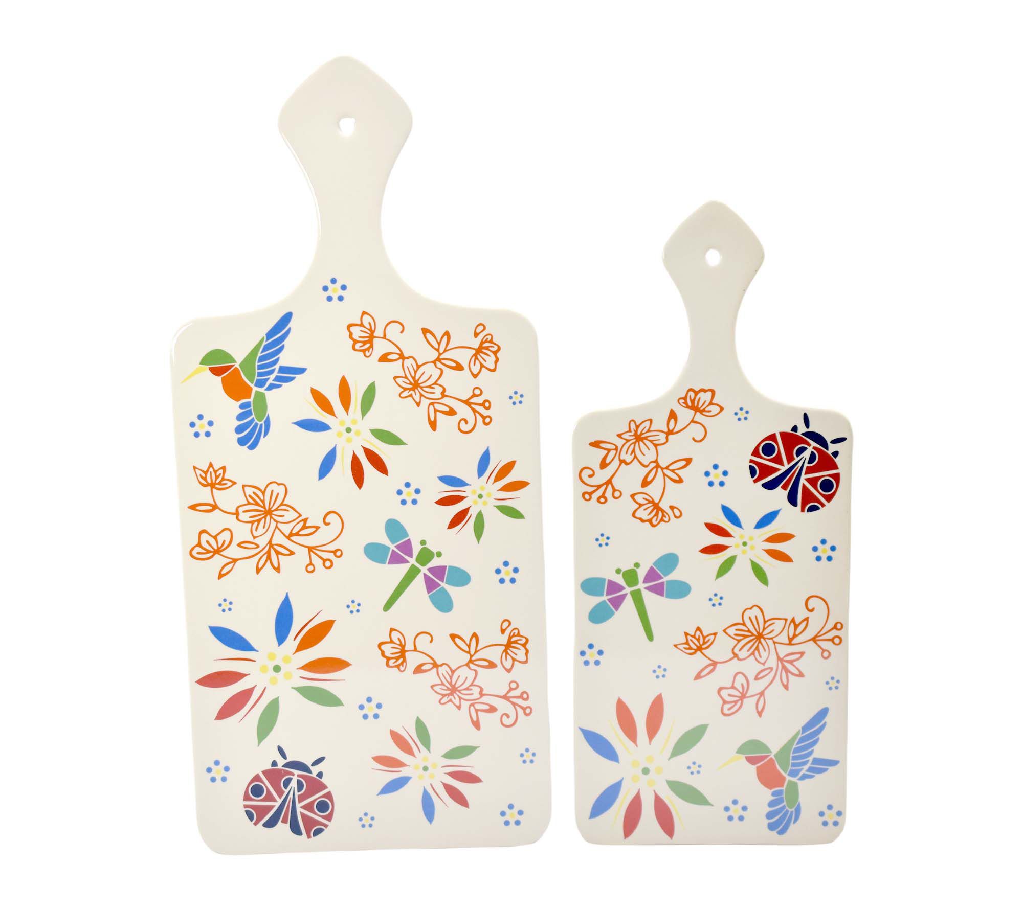 "As Is" Temp-tations Seasonal 17" & 14" Stoneware Serving Boards