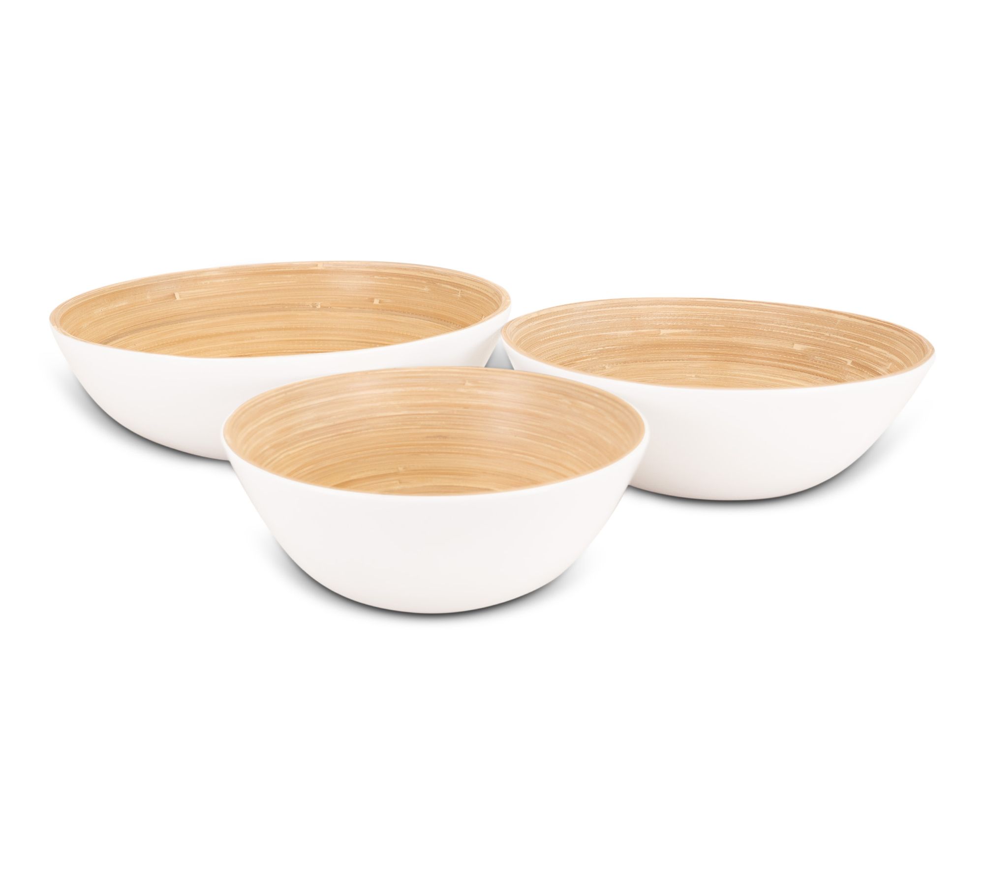 Lexa Bamboo 3-Piece Bowl Set, 12, 10, 8 Inch