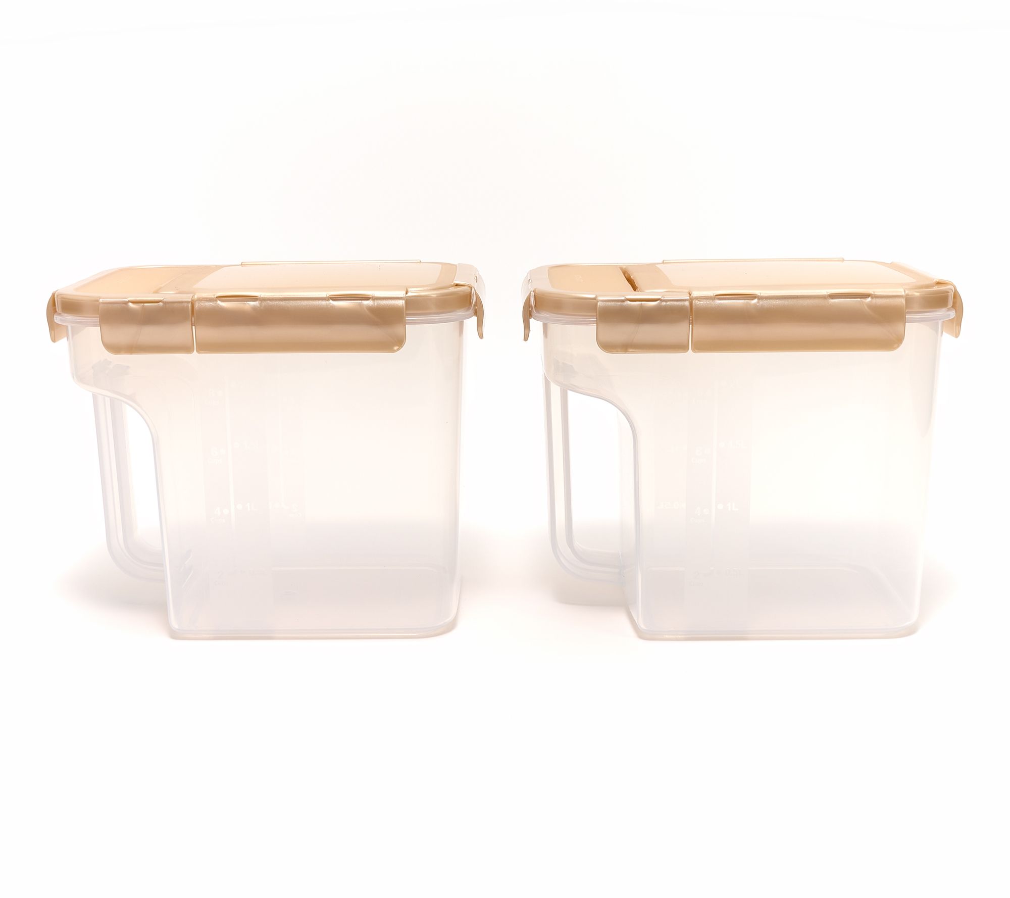  LocknLock Set of (2) 10.5-Cup Flip-Top Pantry Storage Set w/ Side Handles