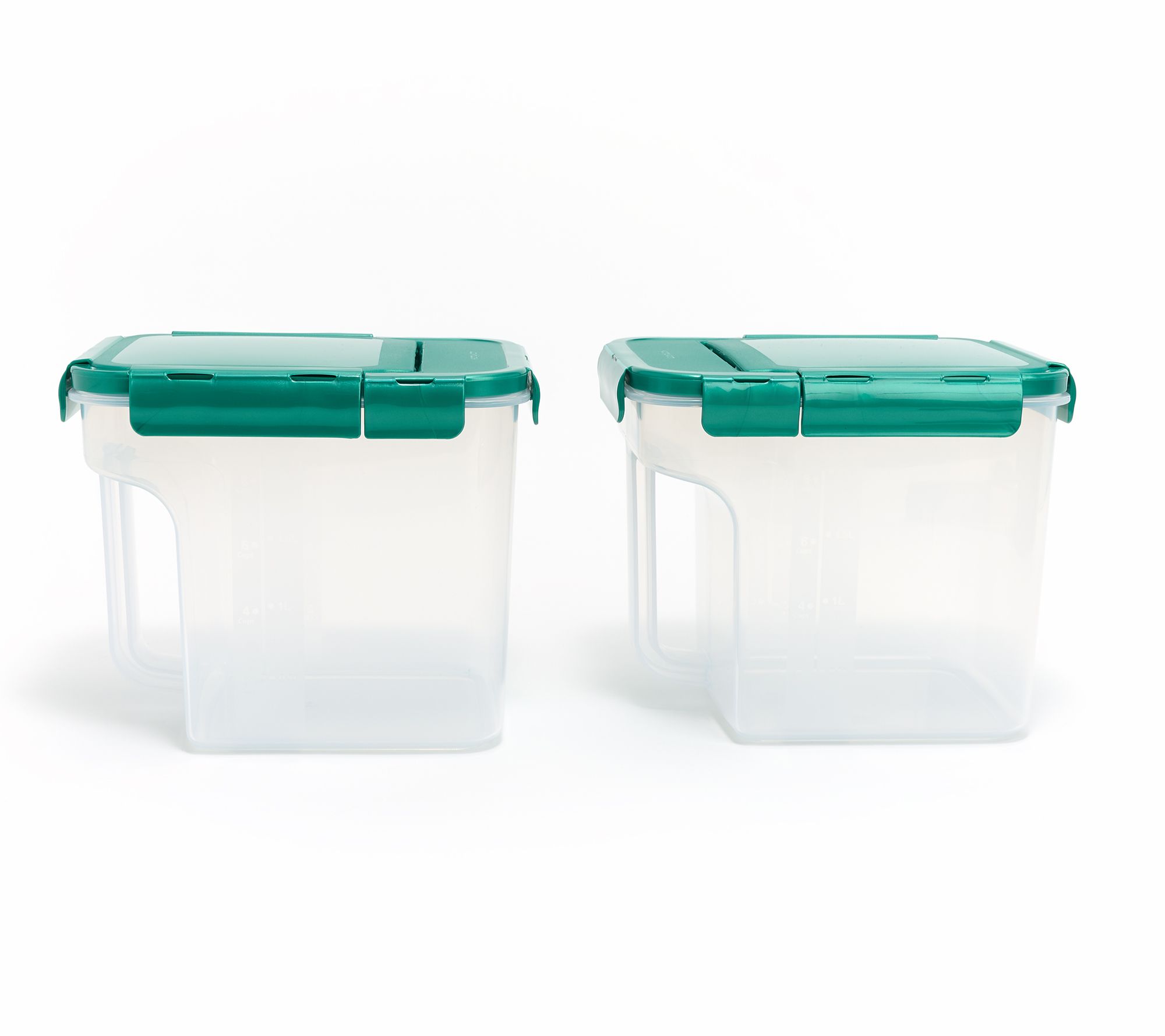 LocknLock Set of (2) 10.5-Cup Flip-Top Pantry Storage Set w/ Side Handles