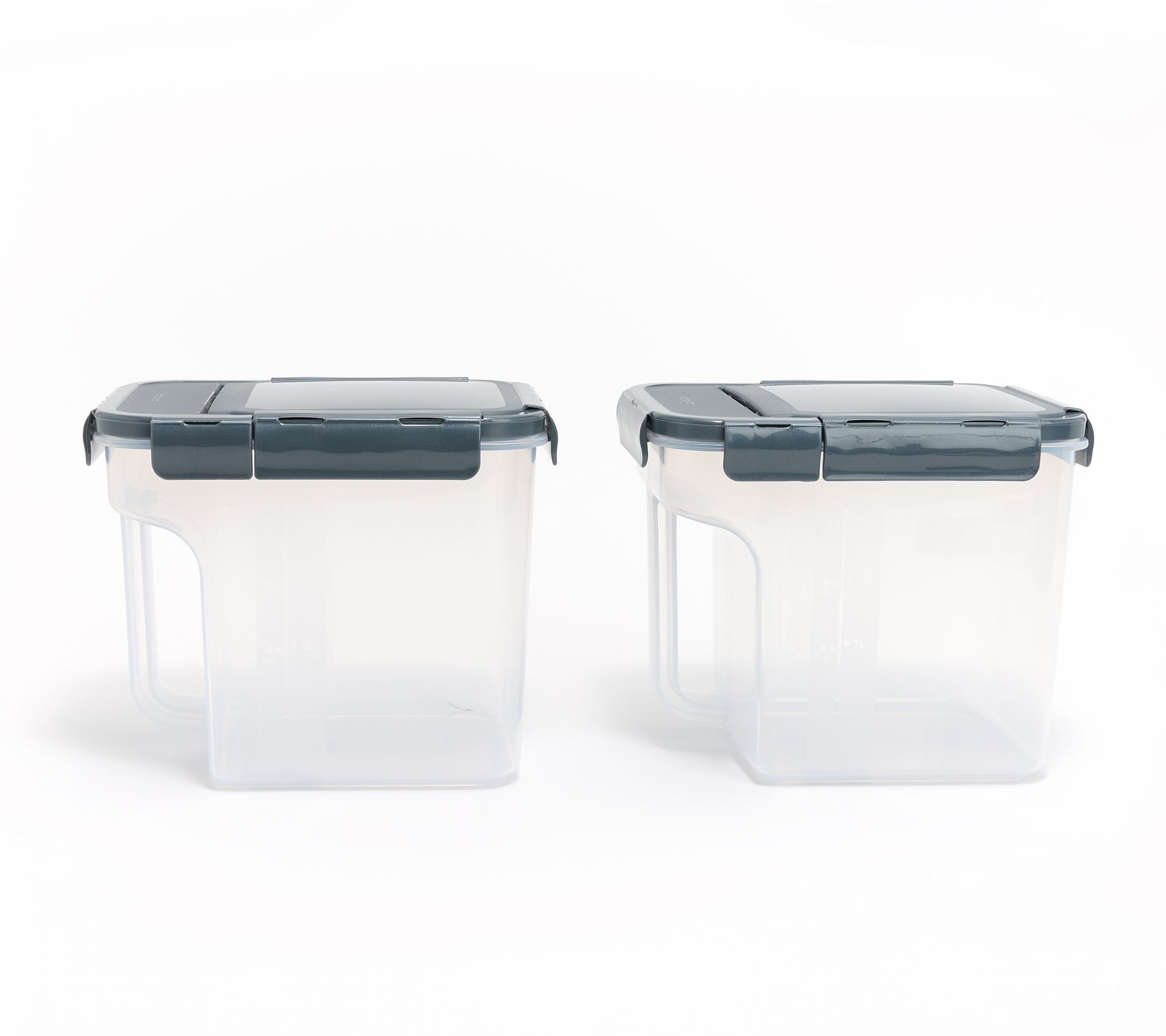 LocknLock Set of (2) 10.5-Cup Flip-Top Pantry Storage Set w/ Side Handles