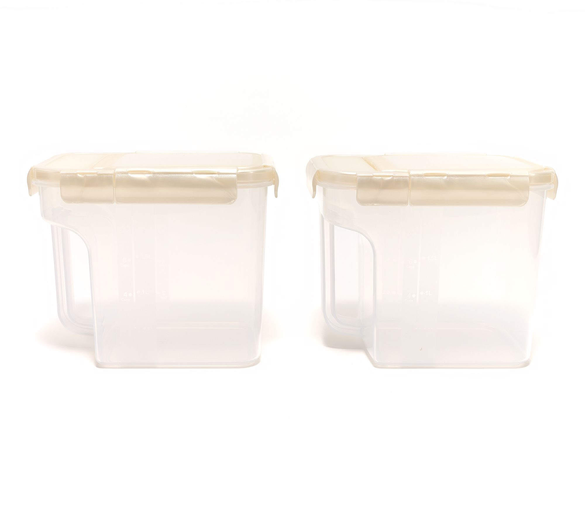 LocknLock Set of (2) 10.5-Cup Flip-Top Pantry Storage Set w/ Side Handles