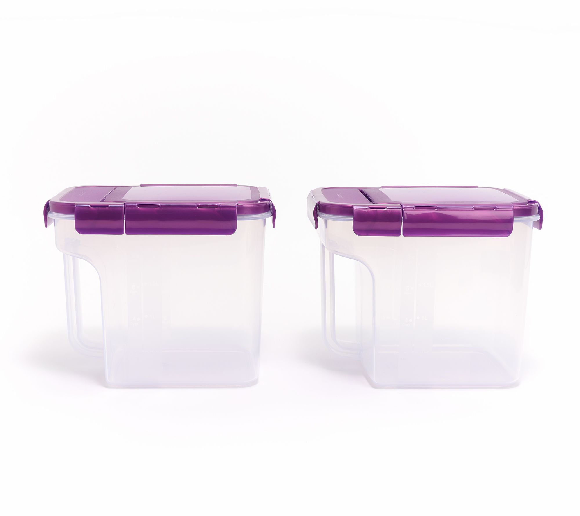 LocknLock Set of (2) 10.5-Cup Flip-Top Pantry Storage Set w/ Side Handles