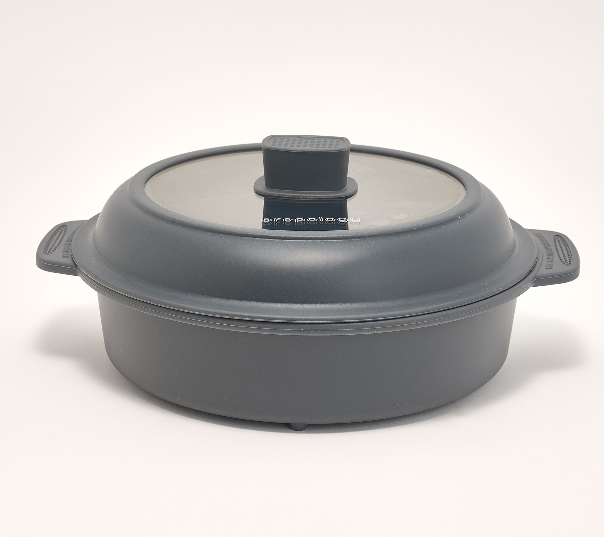 "As Is" Prepology 9" Microwave Grill Pan w/ Silicone & Glass Lid