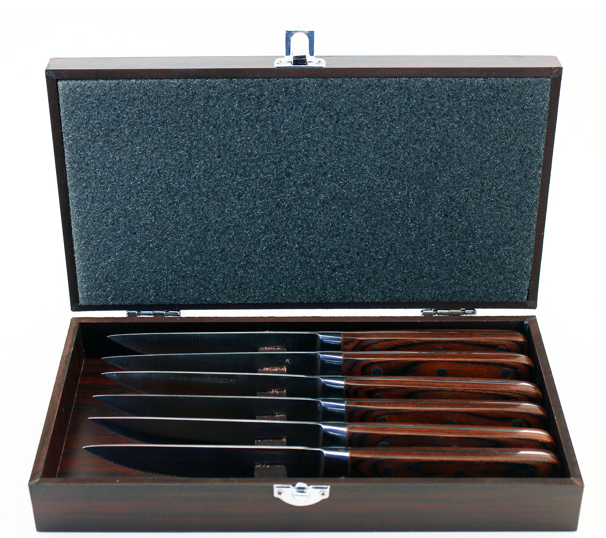 BergHOFF Pakka Wood 6-Piece Steak Knife Set & Wood Gift Case