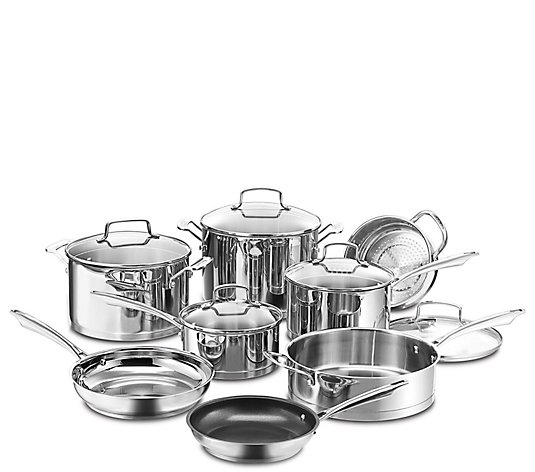Cuisinart 89-13 Professional Series Stainless Steel Cookware Set with Lids 13 Piece for sale online 