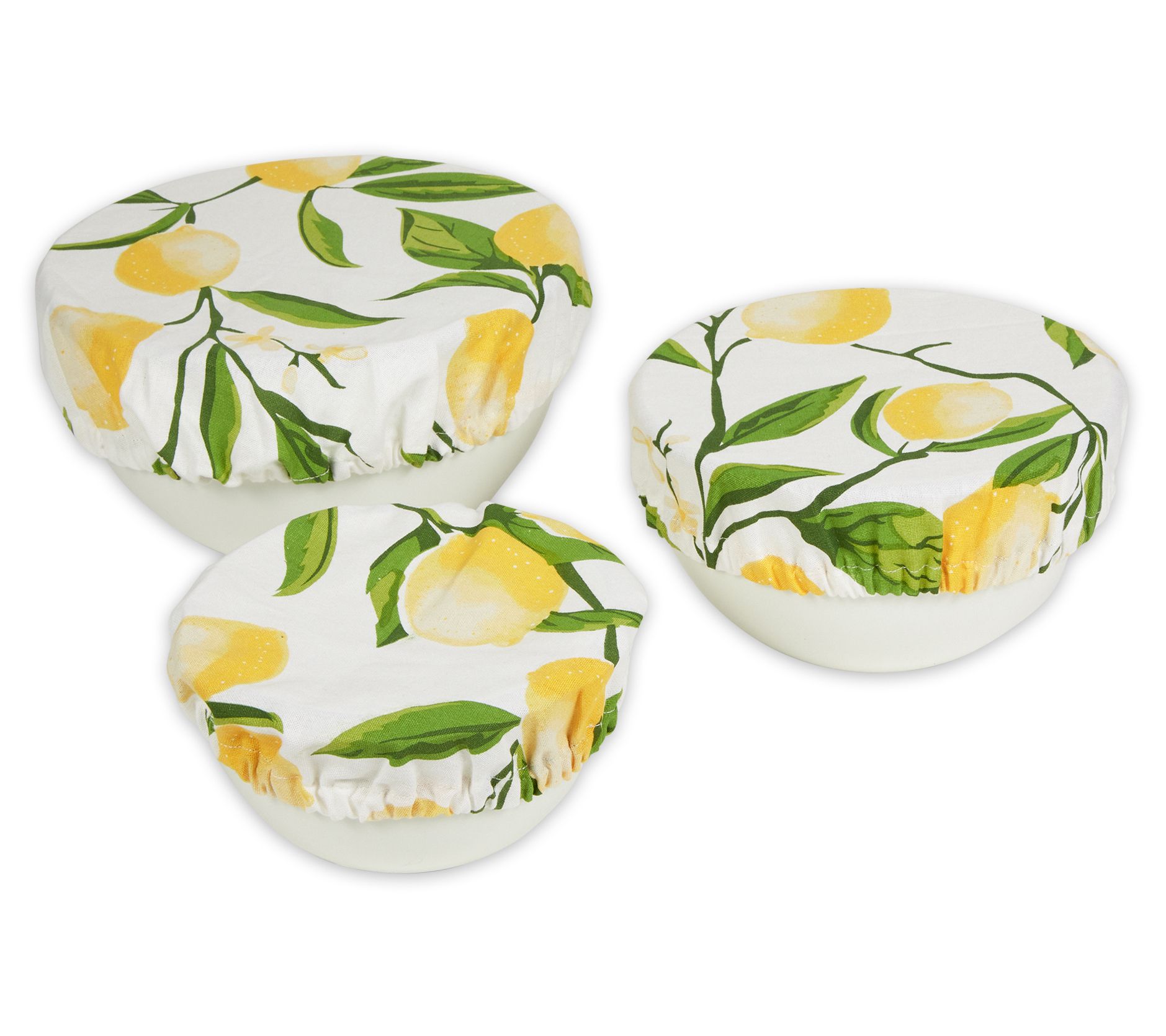 Design Imports Set of 3 Lemon Bliss Dish Covers