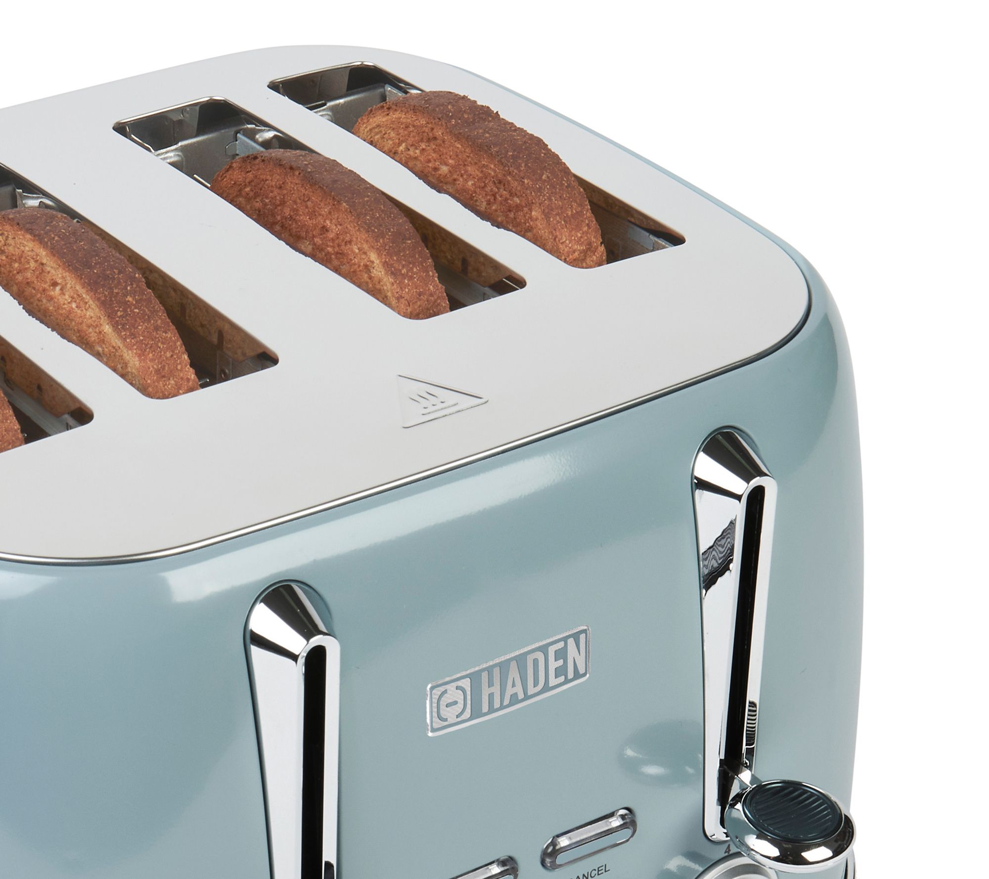 Haden Heritage 4-Slice Wide Slot Stainless Steel Body Retro Toaster,  Turquoise