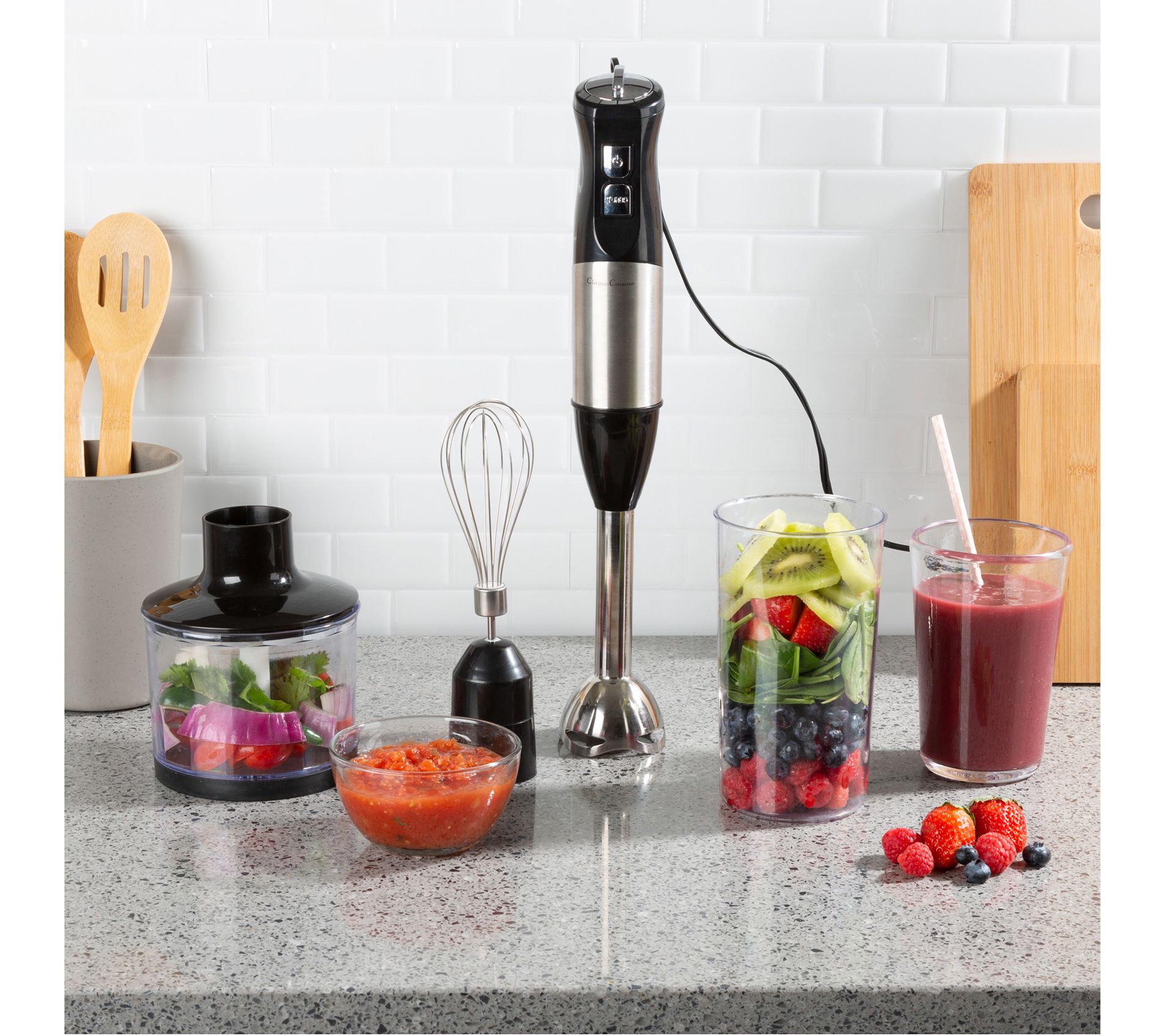 Classic Cuisine 6-Speed 4-in-1 ImmersionBlender