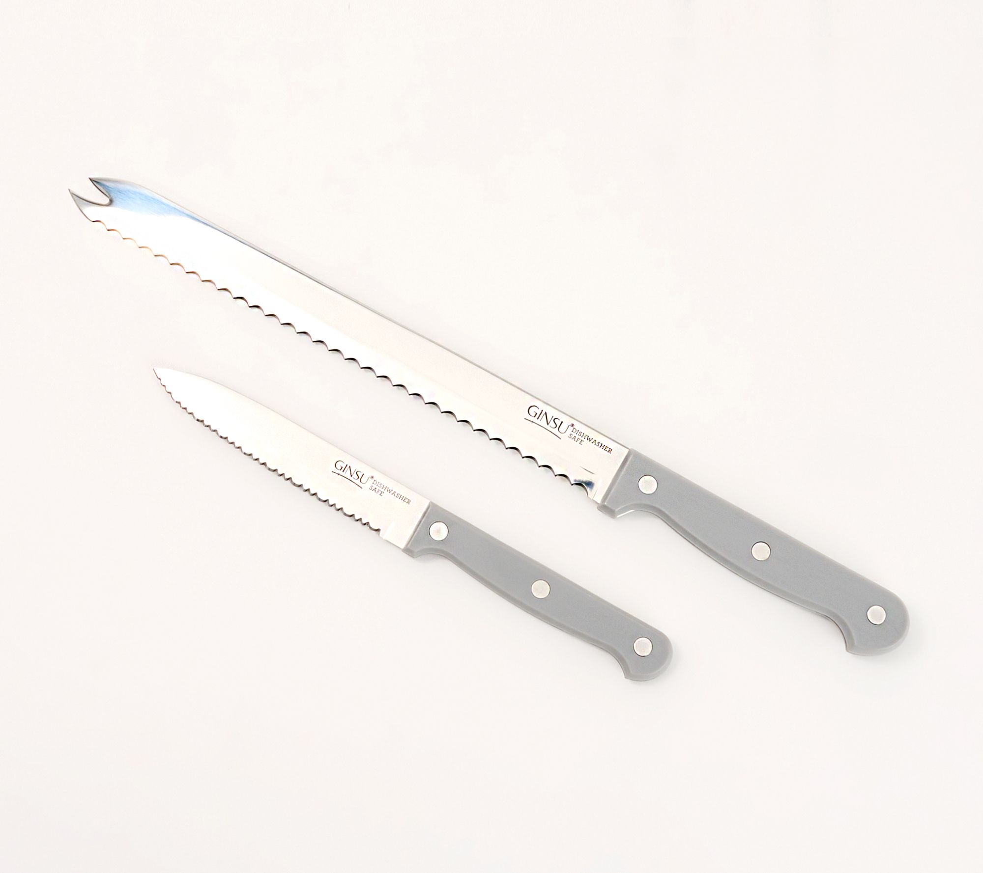 Ginsu 8.5 Bread Knife Stainless Serrated Slicing Brown Original Handle USA