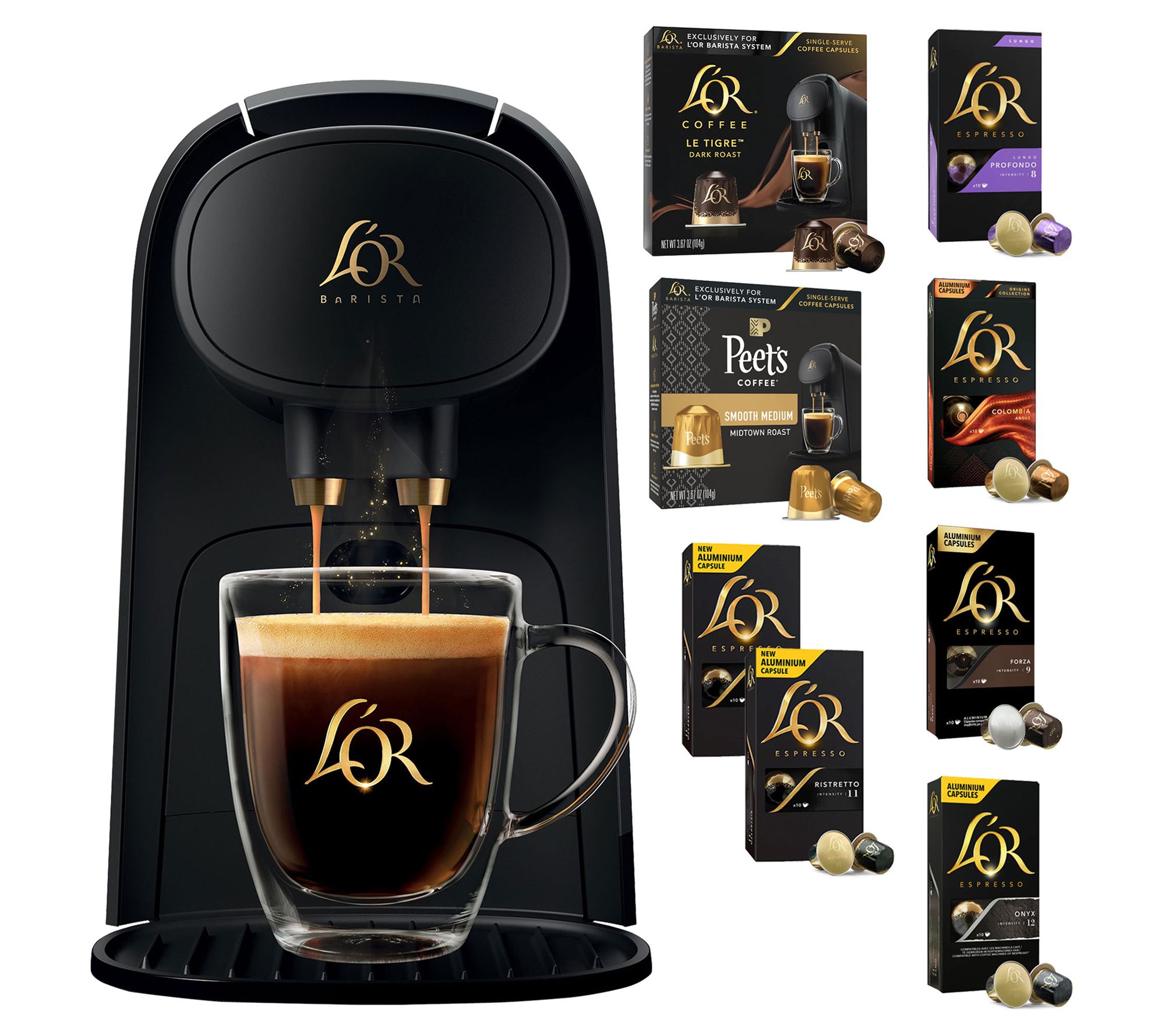 L'or Barista System Coffee And Espresso Machine With 20 Capsules