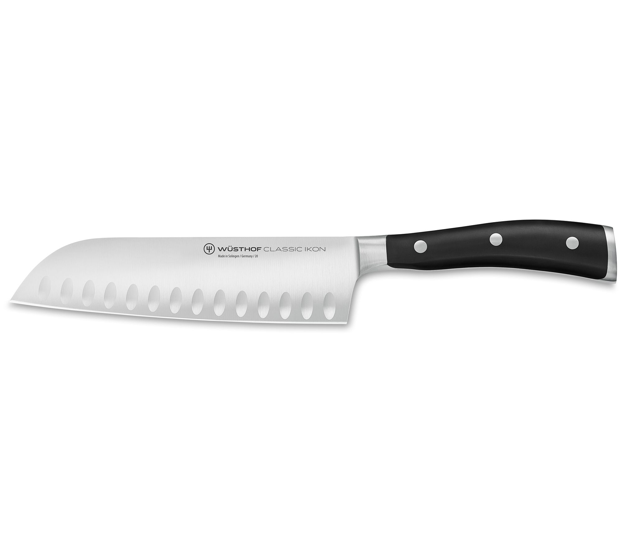 Thyme & Table Damascus Santoku Stainless Steel Knife, Silver