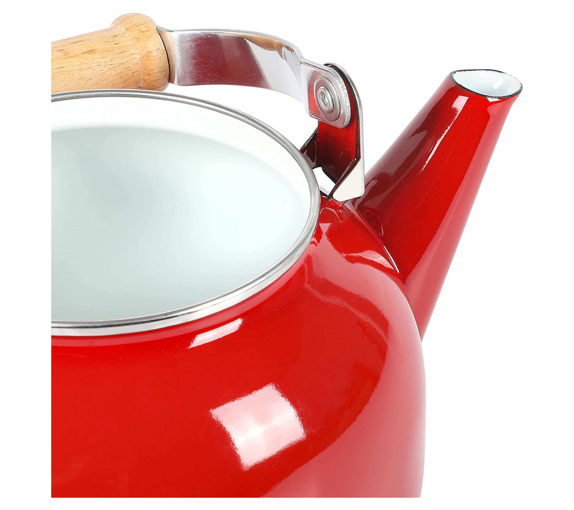 KENMORE 1.5 Quart 6-Cup Enamel on Steel Whistling Tea Kettle in