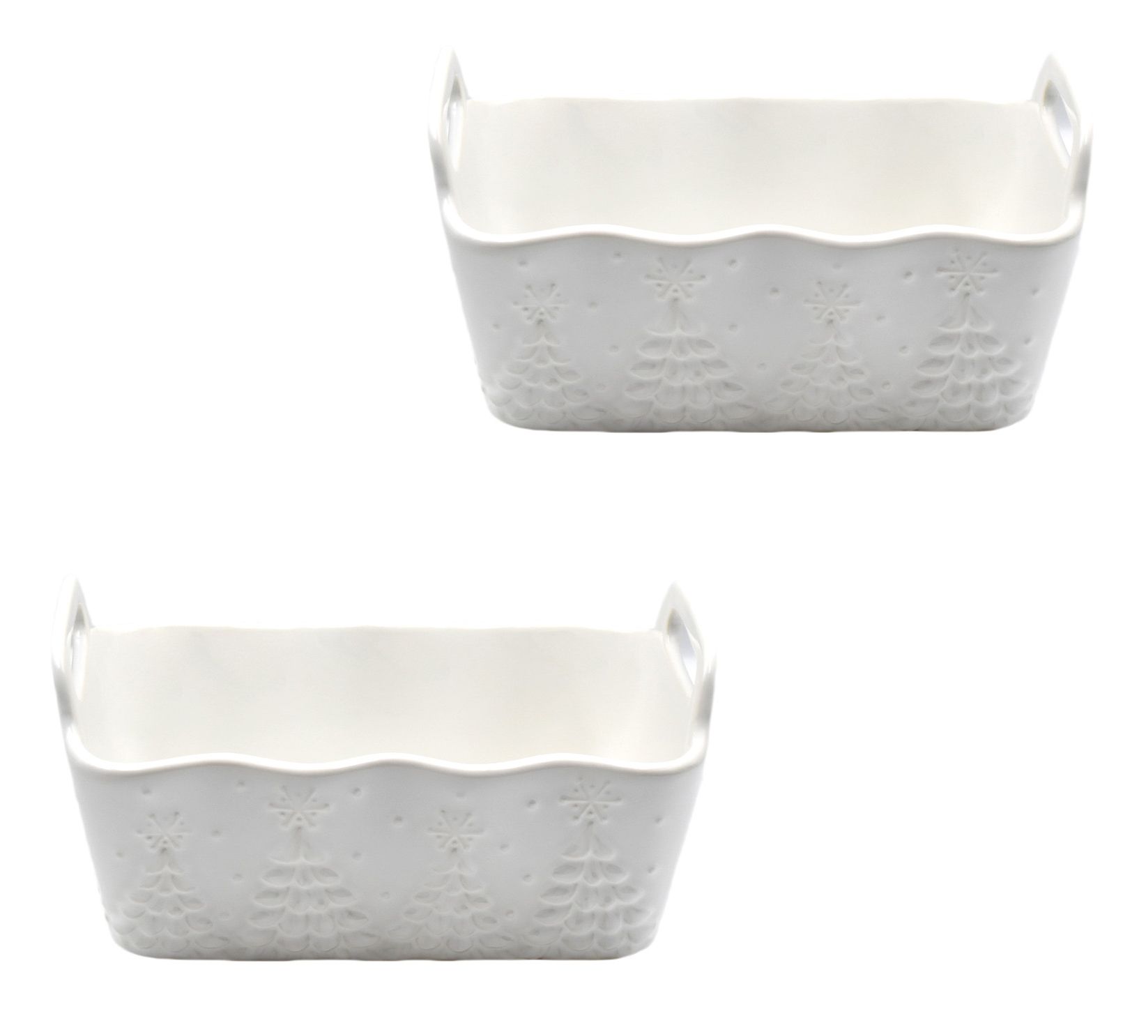 Temp-tations Seasonal Set of (2) Loaf Pans with Upswept Handles