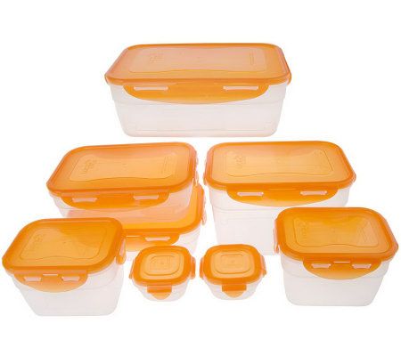  Lock  Lock  8 pc Nestable Food Storage Container  Set with 