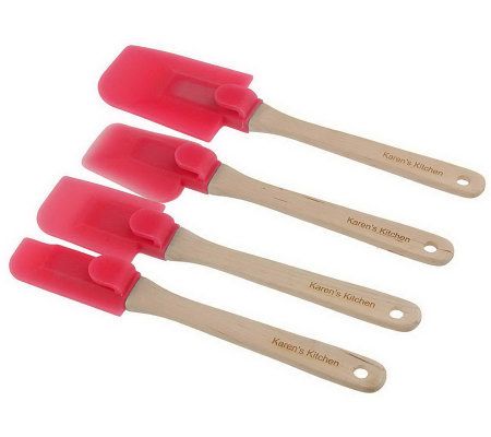 Quick-Fix Personalized 4-piece Silicone Spatula Set - QVC.com