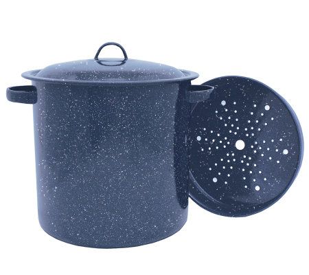 Granite Ware 15.5 qt Tamale Pot with Steaming Insert 
