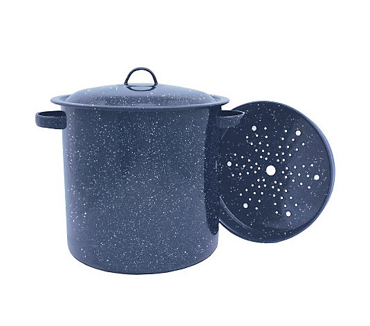 Granite Ware 15.5 qt Tamale Pot with Steaming Insert 