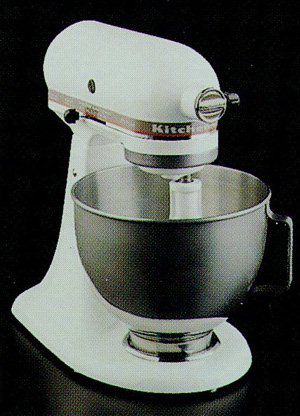 White KitchenAid KSM90 300W Ultra Power Stand Mixer Bowl And Whisk