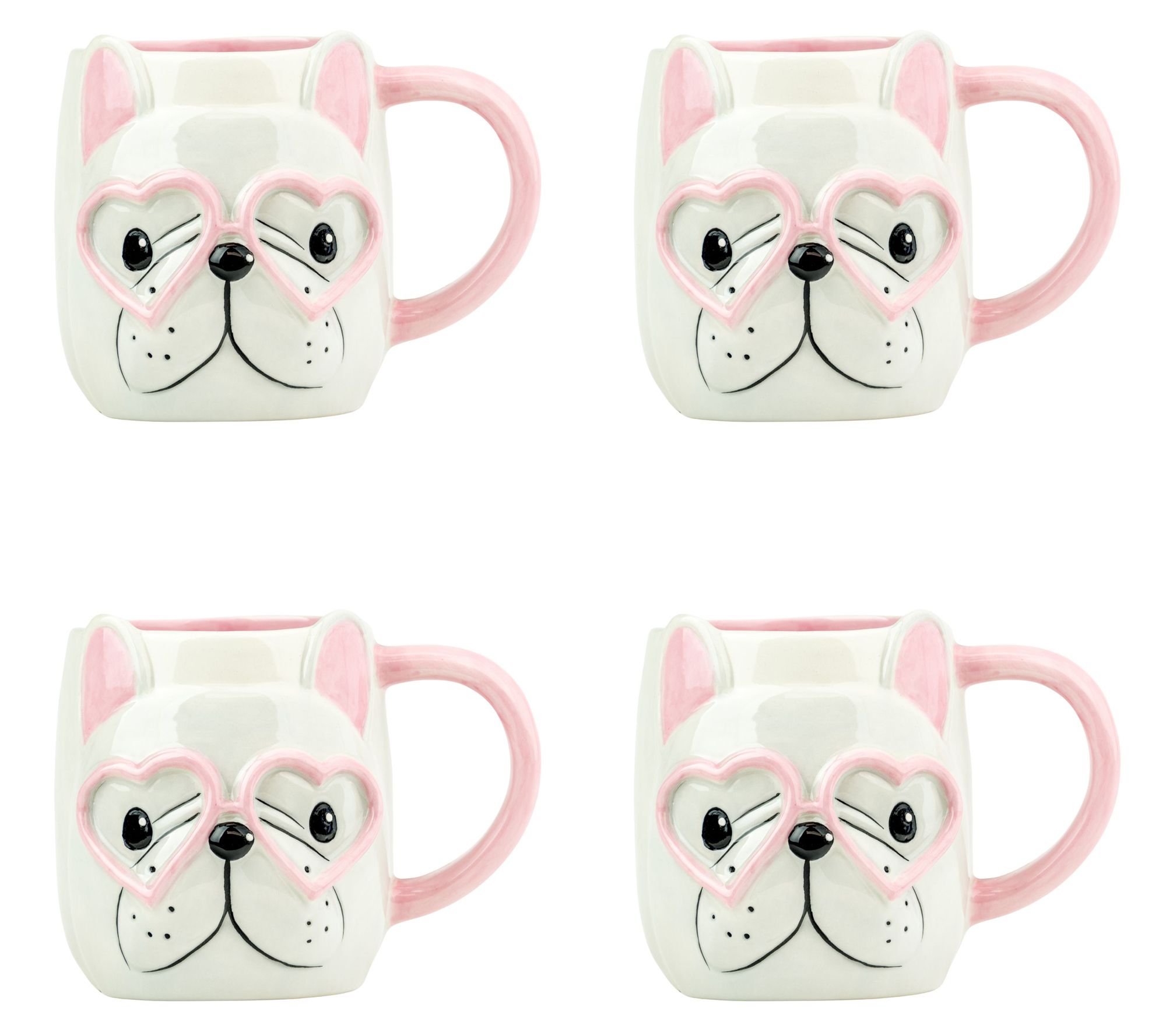10 Strawberry Street Set of 4 Figural Mugs