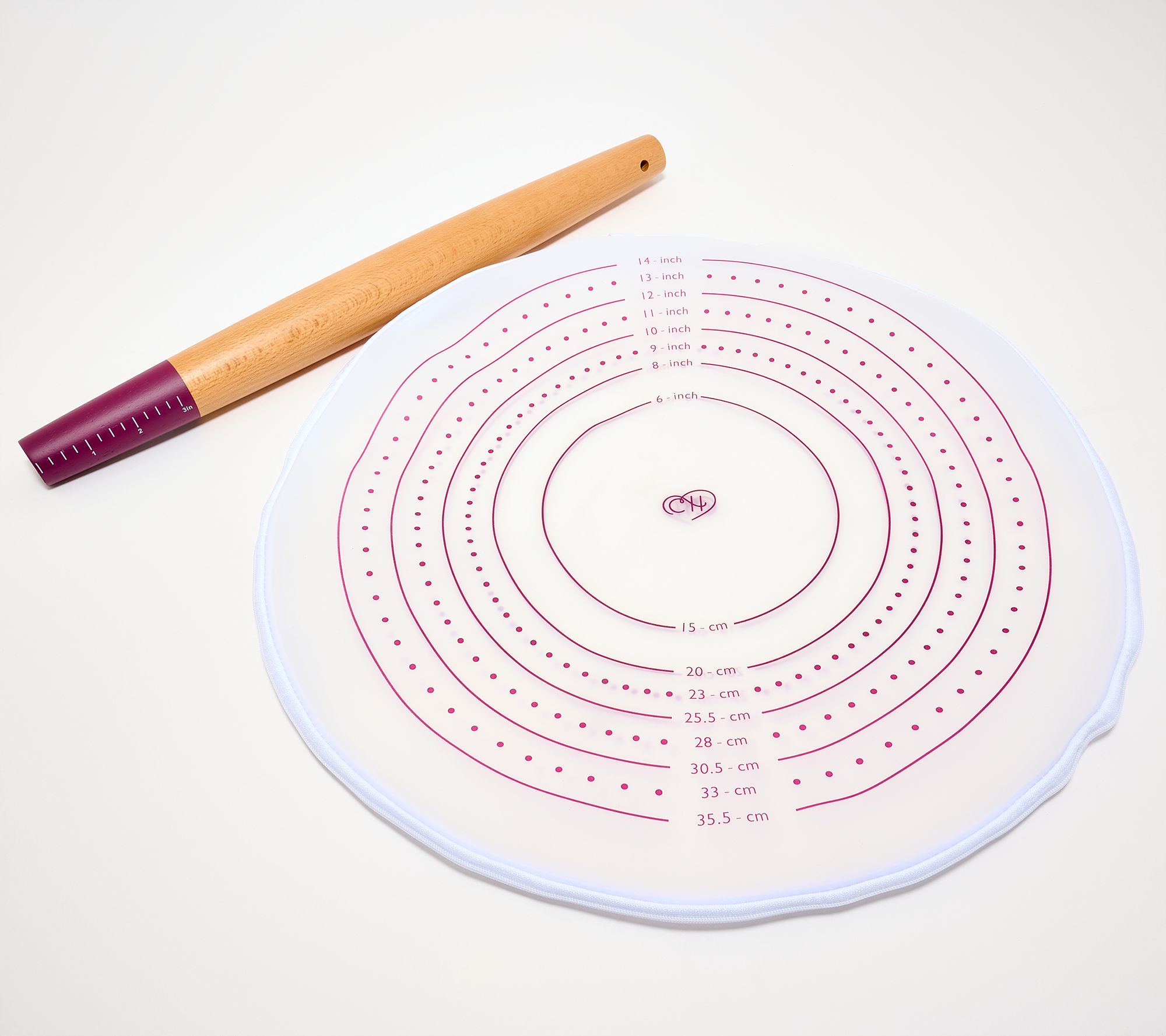 Carla Hall Silicone Dough Rolling Bag & Tapered Rolling Pin