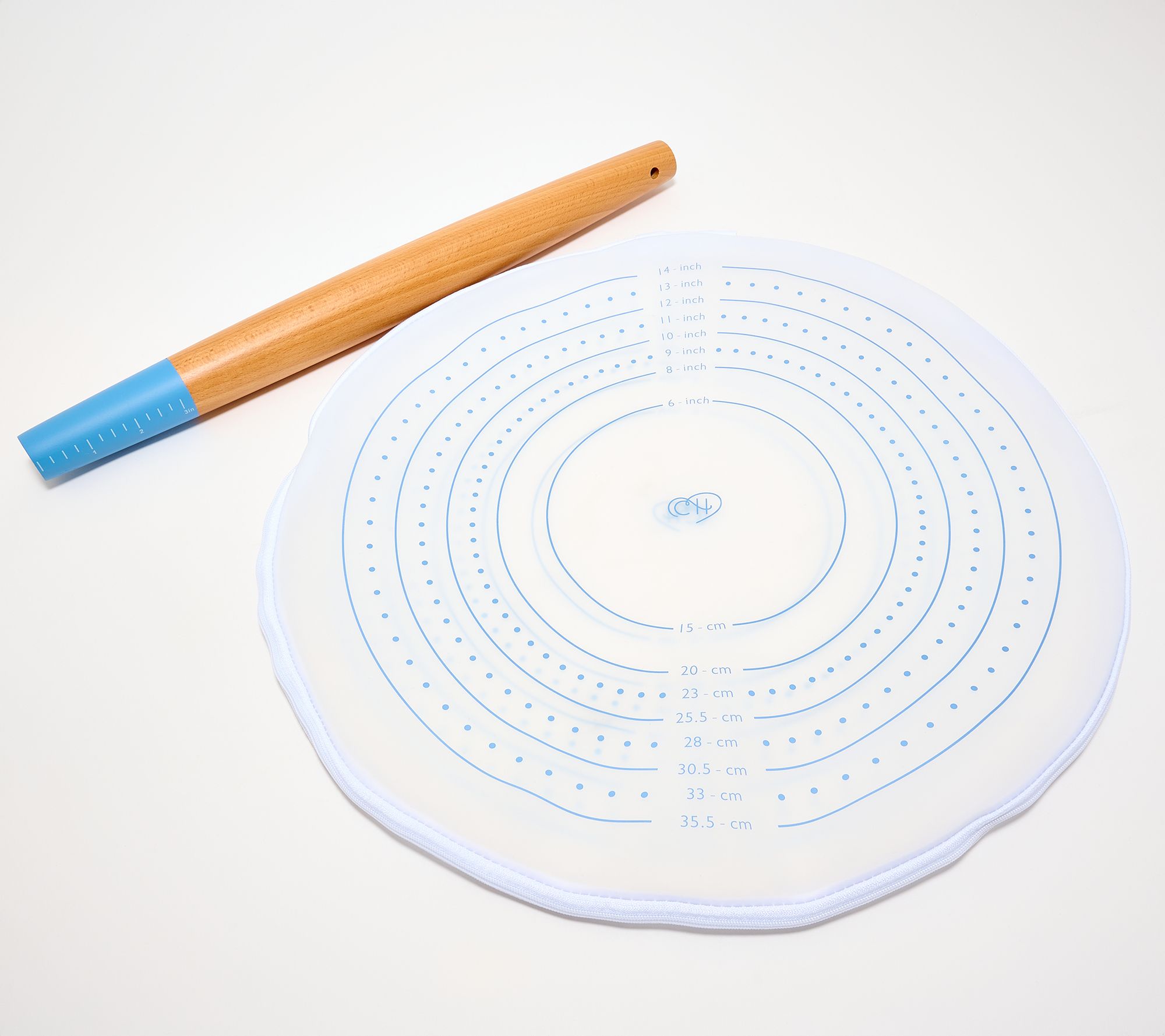 Carla Hall Silicone Dough Rolling Bag & Tapered Rolling Pin