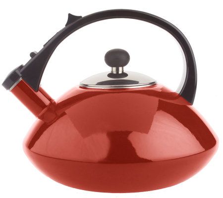 Viking 2.6-Quart Mirrored Stainless Steel Whistling Kettle with 3