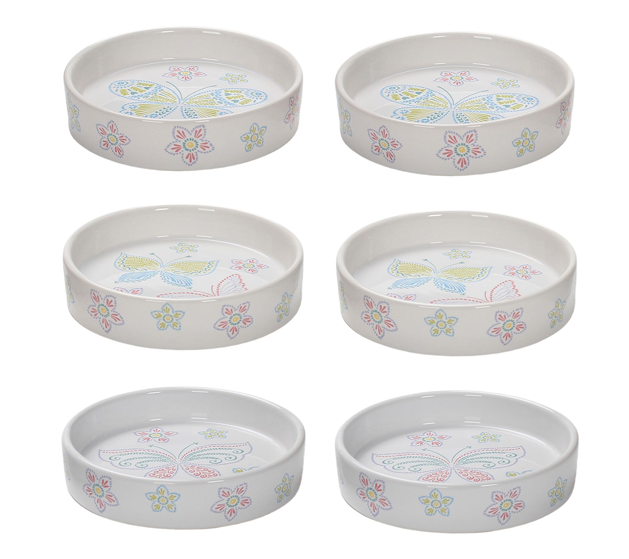 "As Is" Temp- tations Seasonal Set of (6) 4-oz Deep Dish Ramekins