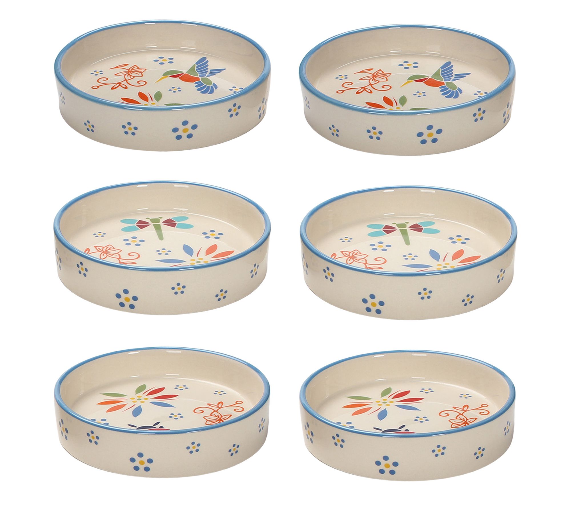 "As Is" Temp- tations Seasonal Set of (6) 4-oz Deep Dish Ramekins