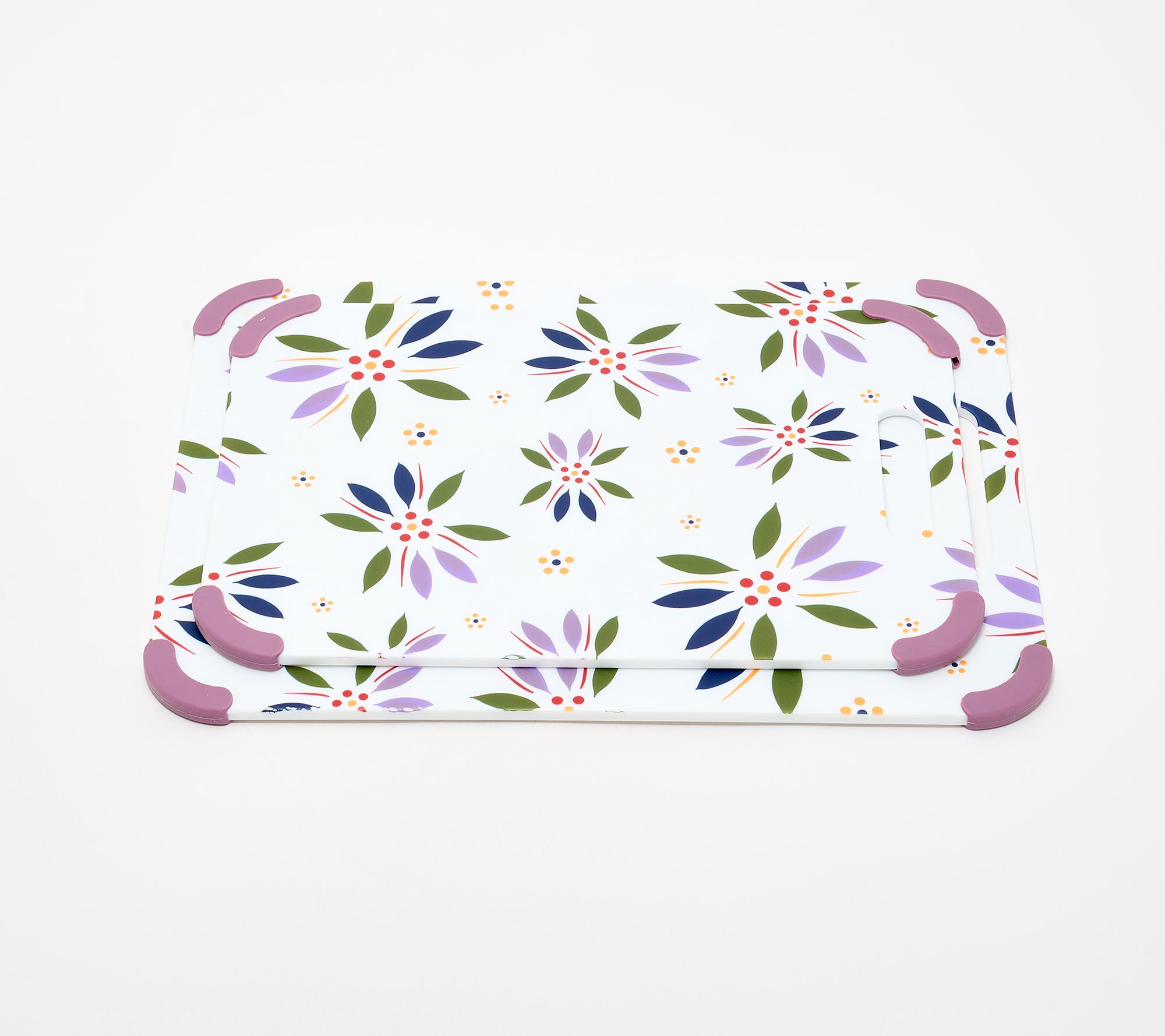 Temp-tations Set of 2 Cutting  Boards with In-Mold Pattern