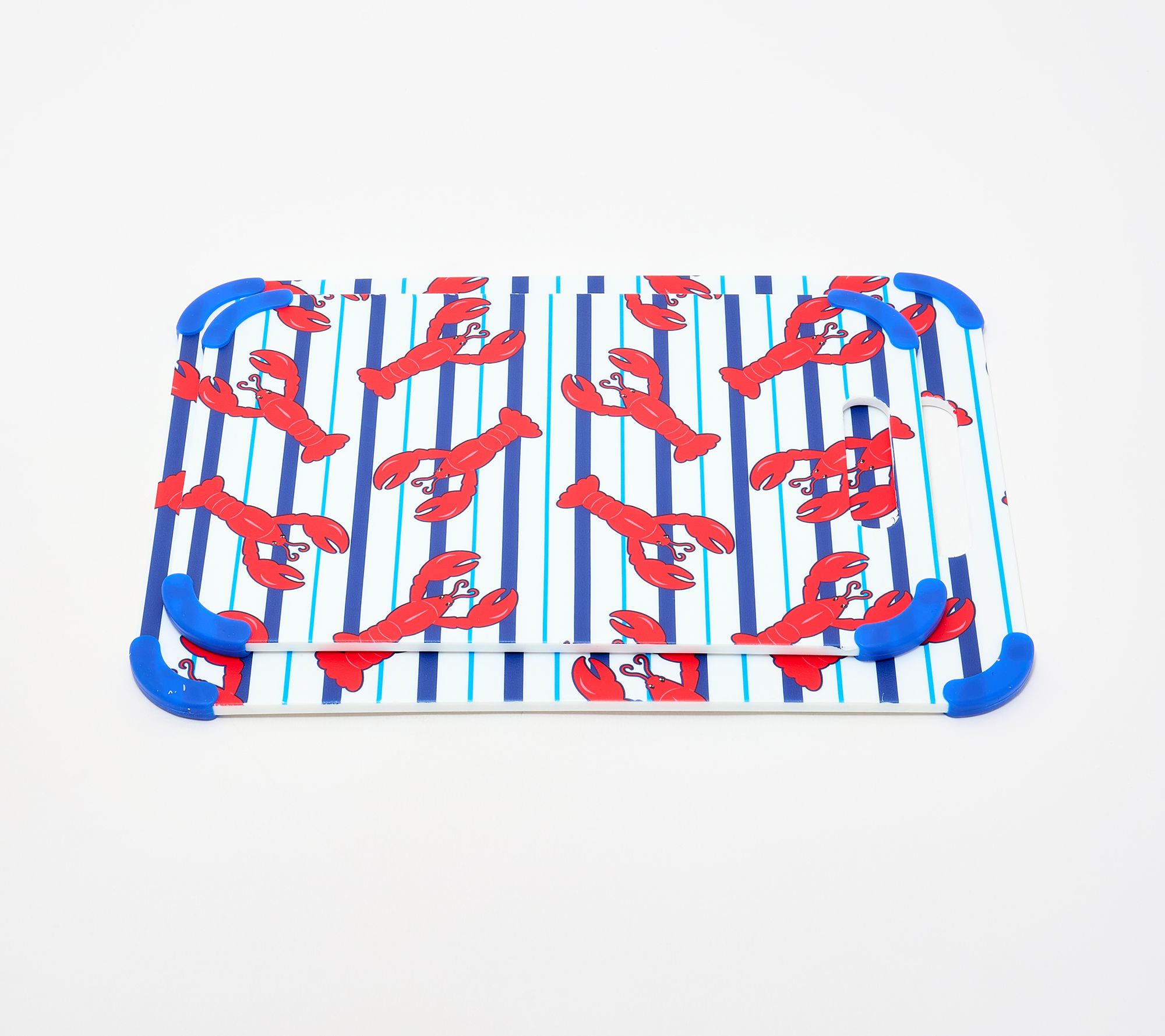 Temp-tations Set of 2 Cutting  Boards with In-Mold Pattern