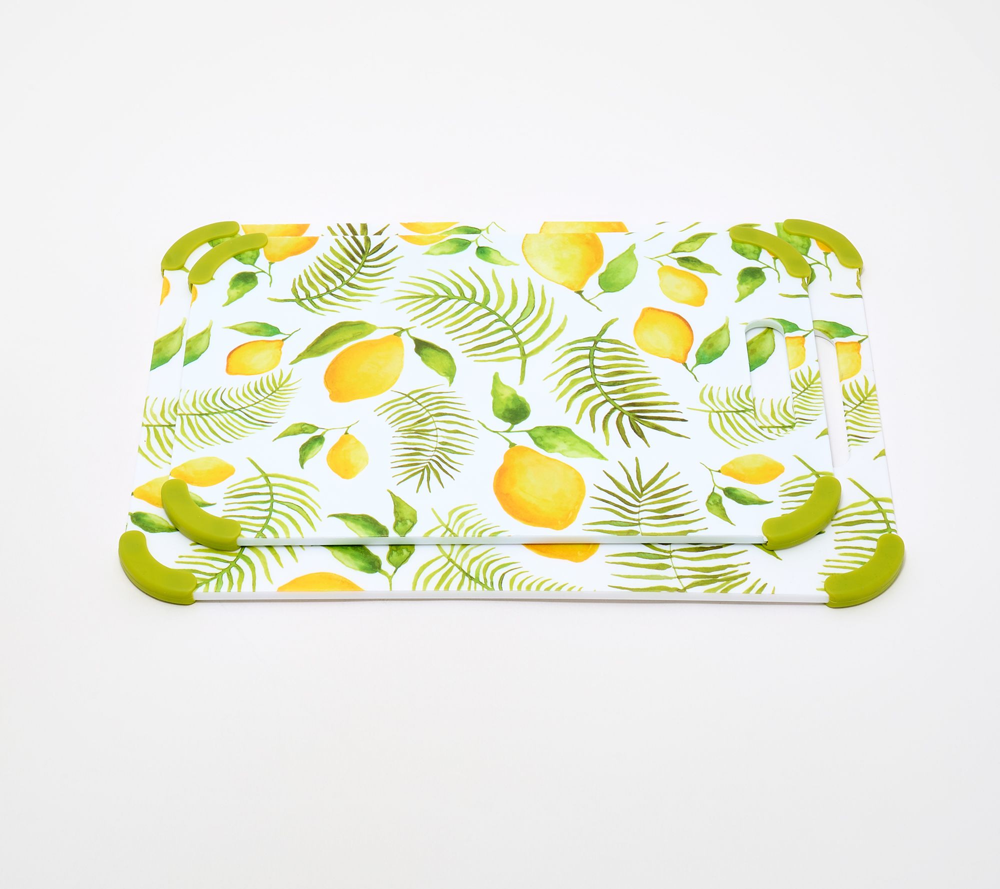 Temp-tations Set of 2 Cutting  Boards with In-Mold Pattern