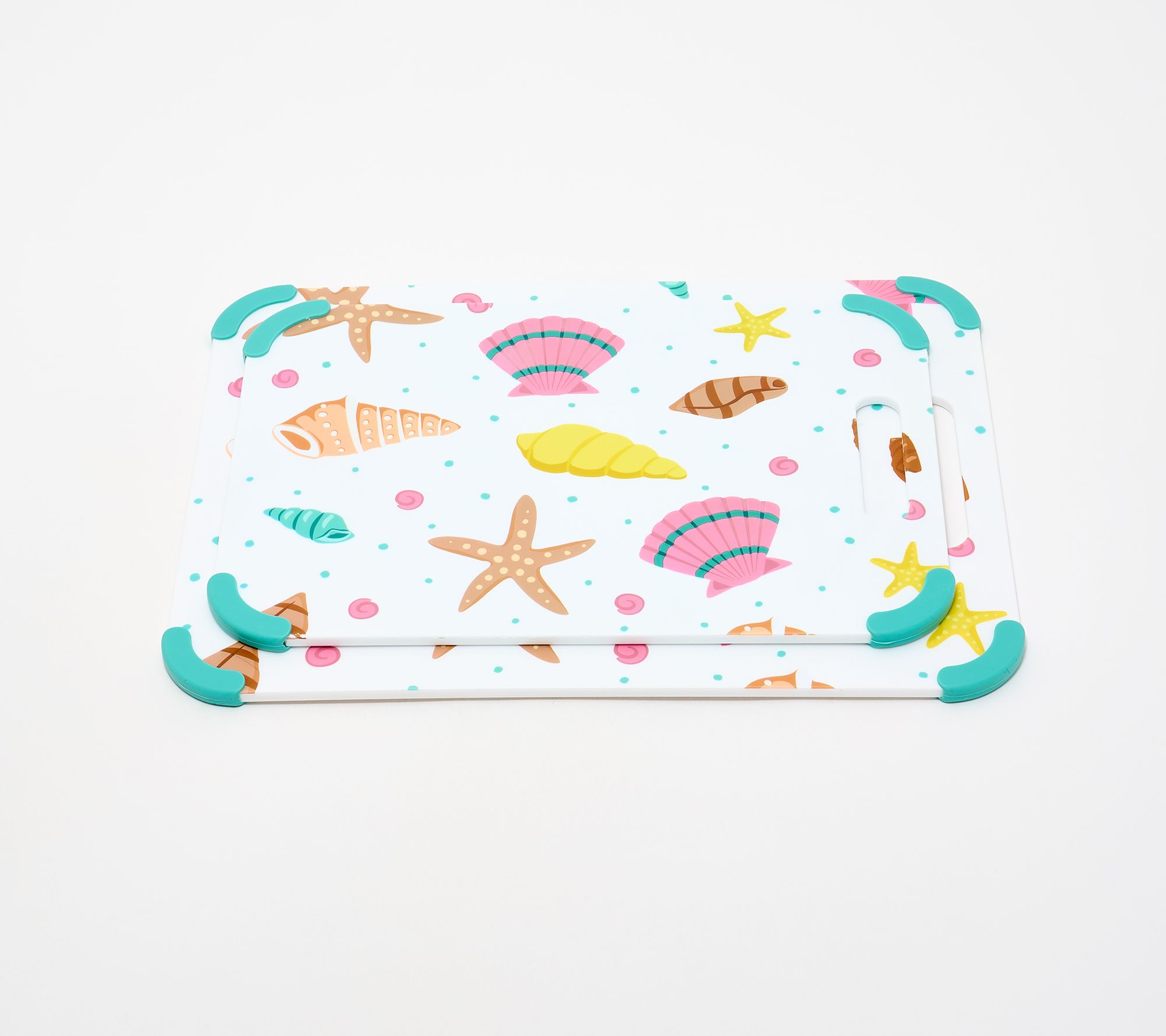 Temp-tations Set of 2 Cutting  Boards with In-Mold Pattern