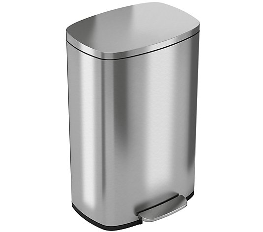 iTouchless SoftStep 13.2-Gallon Stainless Steel Step Trash Can